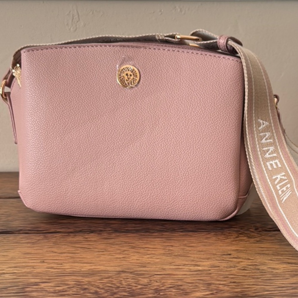 Anne Klein Pink Crossbody Camera Bag